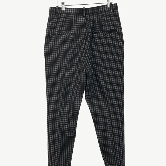 Isabel Marant Lola Black Checked Wool Cropped Trousers - Picture 3 of 10
